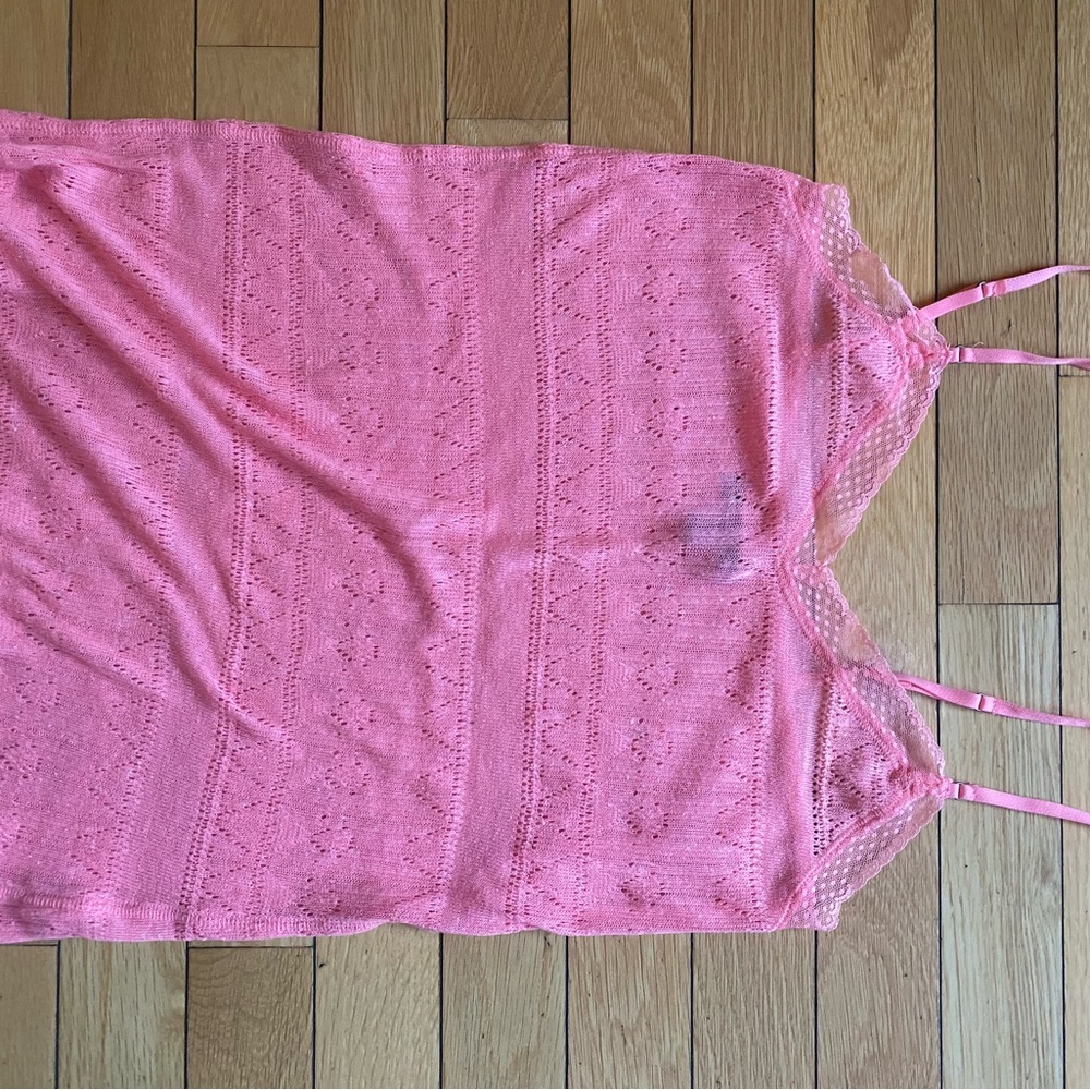 American Eagle Outfitters Coral Lace Top